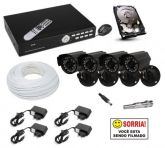 Kit CFTV Completo DVR Stand Alone 4 Canais + 4 Câmeras Infra