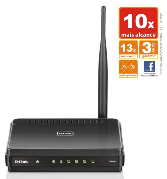 Roteador Wireless 150 D-Link DIR610 150Mbps - 1 Antena 5 Por