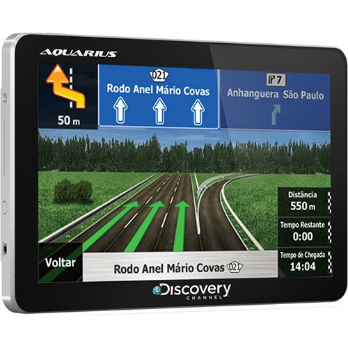 GPS Discovery Channel MTC 2420 Slim Tela 4.3" - Mapa 3D, Mp3